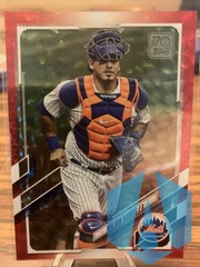 2021 Topps Series 1 Red Foil Wilson Ramos #127 New York Mets SP 168/199